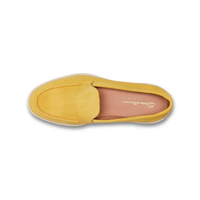 Santoni Yellow Suede Loafer Women Loafers