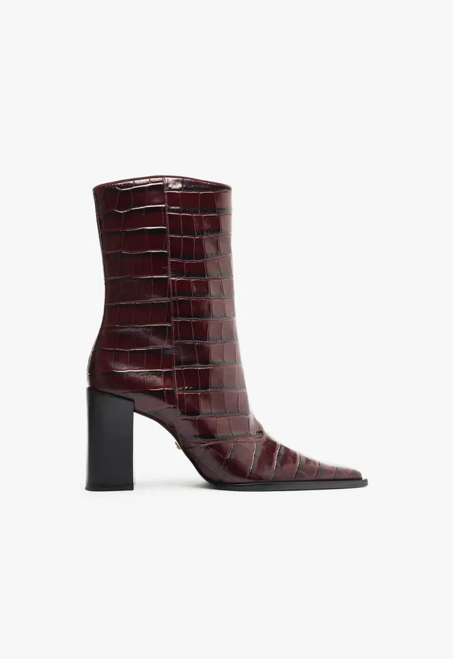 Schutz Shoes Booties Raffaela Bootie Cherry Wine 8211 Women