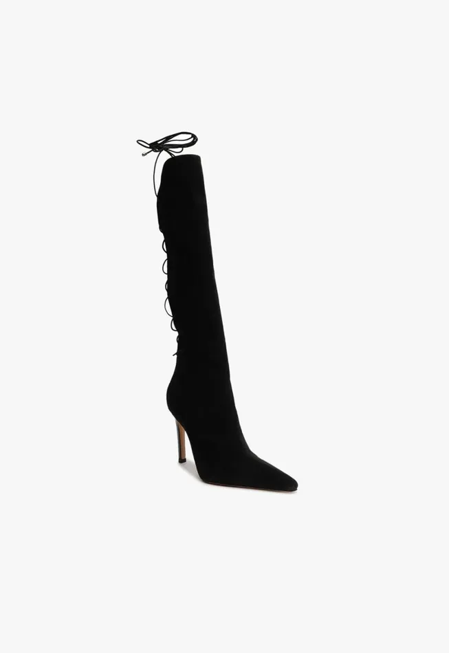Schutz Shoes Boots Gwen Suede Boot Black 8211 Women