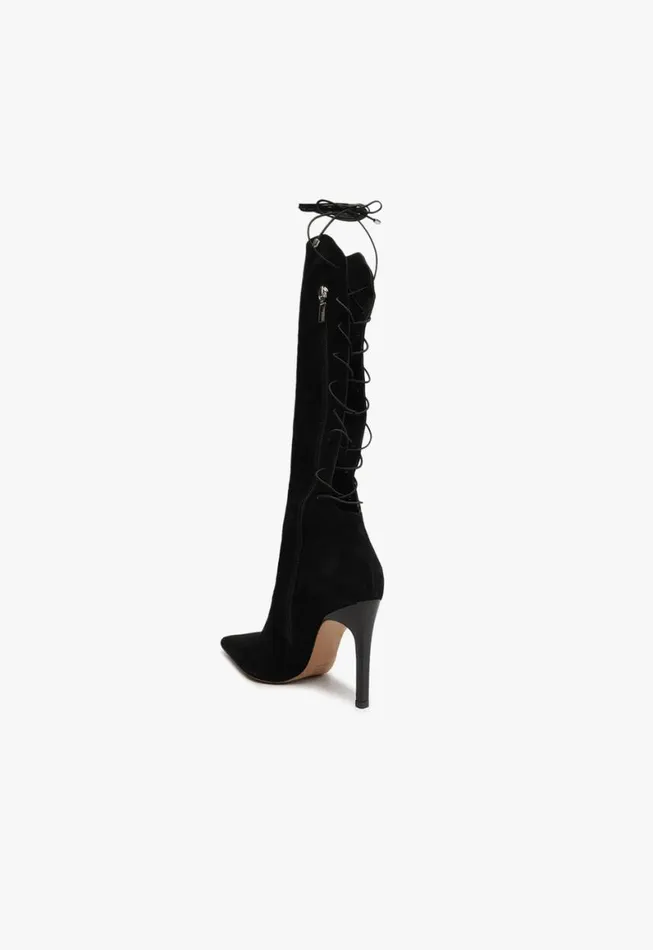 Schutz Shoes Boots Gwen Suede Boot Black 8211 Women
