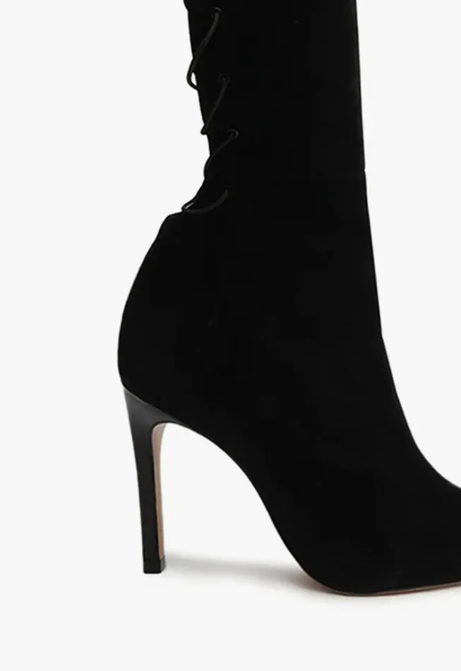 Schutz Shoes Boots Gwen Suede Boot Black 8211 Women
