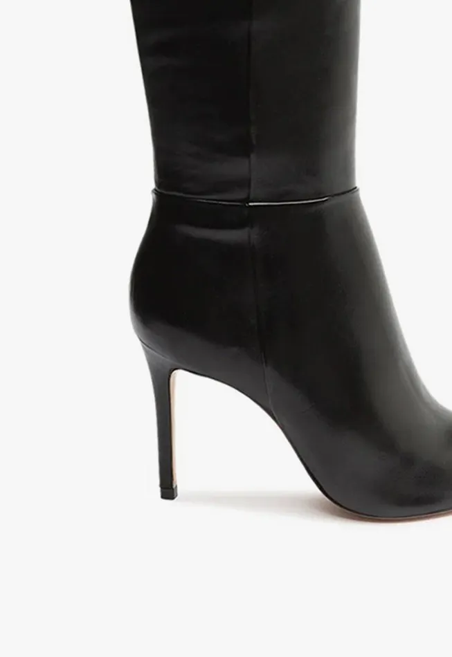 Schutz Shoes Boots Magali Up Leather Boot Black 8211 Women