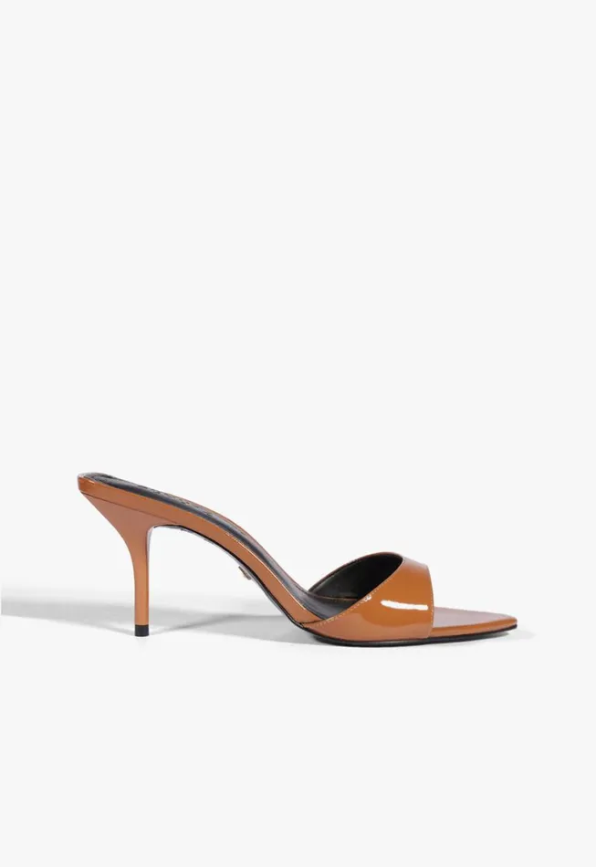 Schutz Shoes Mules Elodie Patent Leather Sandal Honey Peach 8211 Women