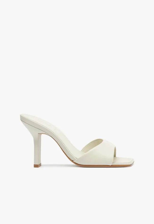 Schutz Shoes Mules Posseni Casual Leather Sandal Pearl 8211 Women
