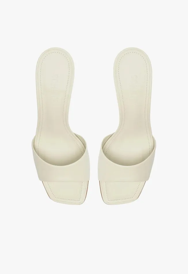 Schutz Shoes Mules Posseni Casual Leather Sandal Pearl 8211 Women