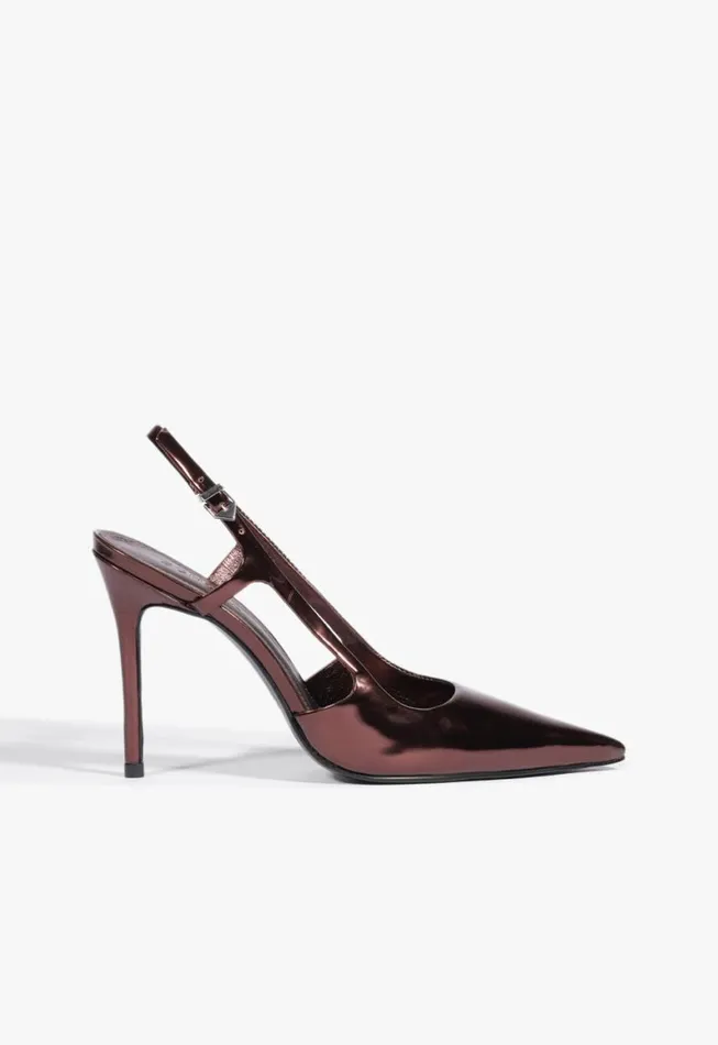Schutz Shoes Pumps Boris Sling Pump Silver 8211 Women