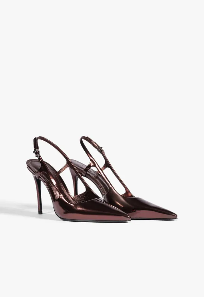 Schutz Shoes Pumps Boris Sling Pump Silver 8211 Women