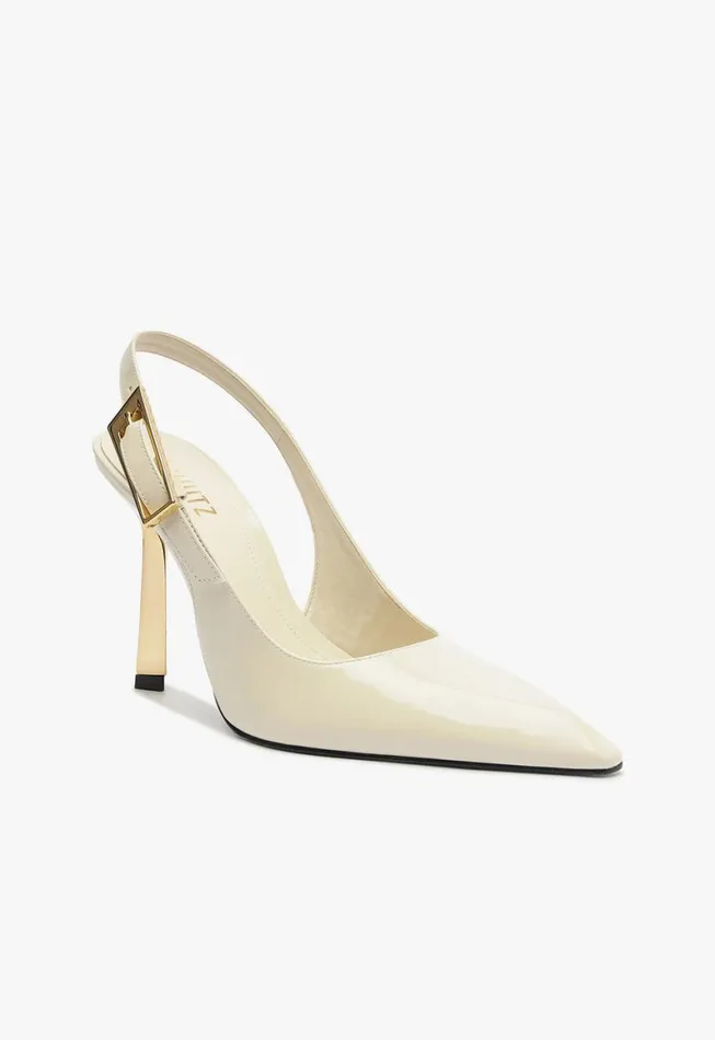 Schutz Shoes Pumps Ciara Patent Leather Pump White 8211 Women