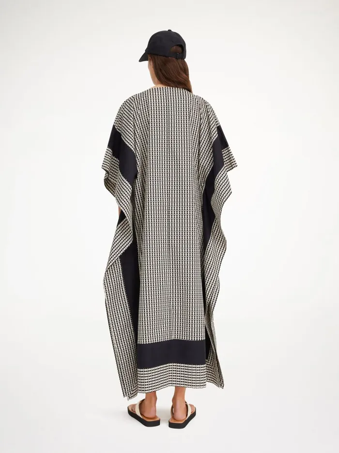 Sennasi Kaftan Dress Black Monogram Women By Malene Birger Dresses