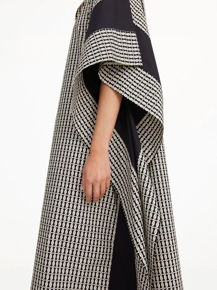 Sennasi Kaftan Dress Black Monogram Women By Malene Birger Dresses