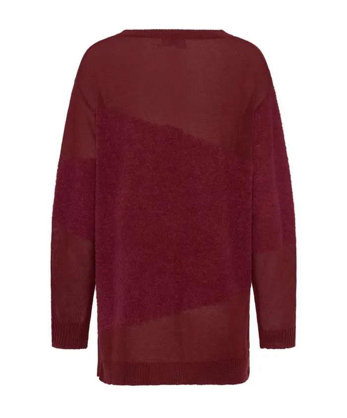 SHATTERED CREW KNIT SWEATER RED Women One Teaspoon Knitwear