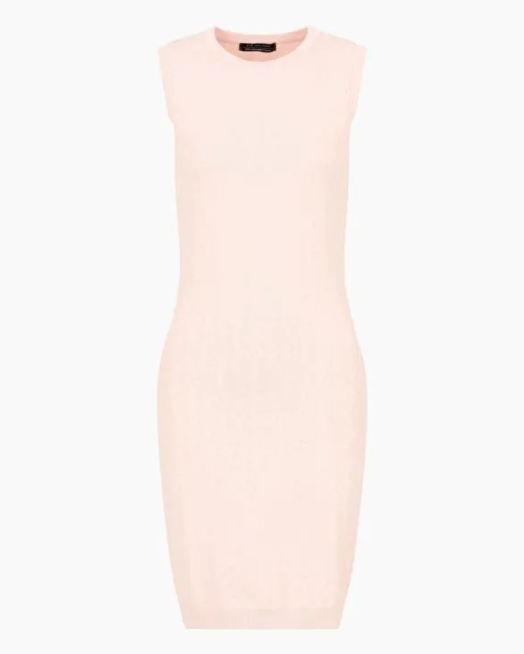 Sheath Dress With Allover Logo Pink Women Armani Dresses And Jumpsuits