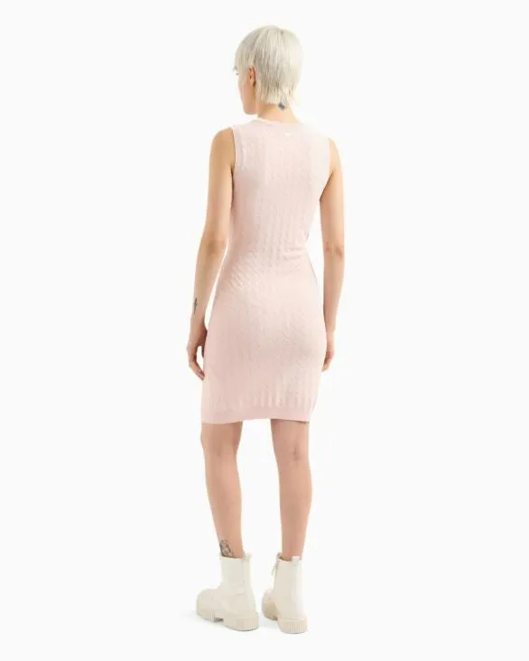 Sheath Dress With Allover Logo Pink Women Armani Dresses And Jumpsuits Sheath Dress With Allover Logo Pink Women Armani Dresses And Jumpsuits