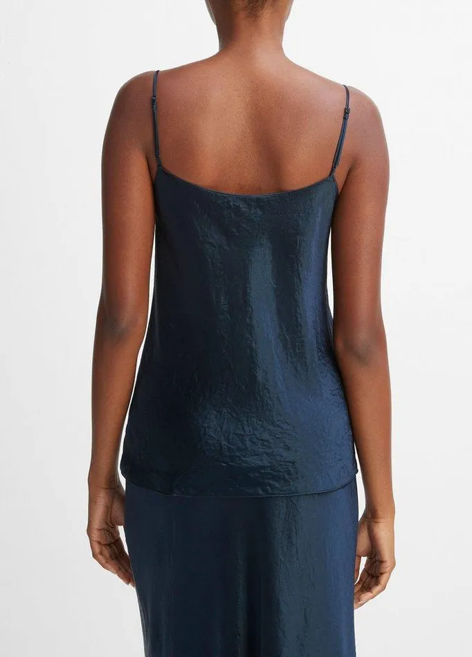 Shirts and Tops Women Vince Satin Cami Coastal Blue Shirts and Tops Women Vince Satin Cami Coastal Blue