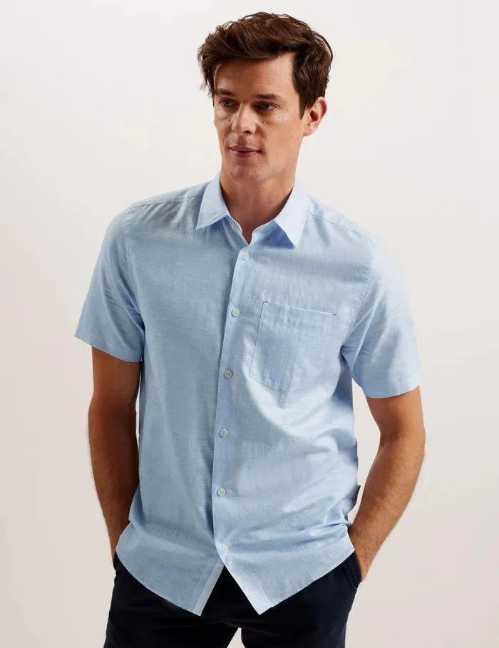 Shirts Men Ted Baker PALOMAS Midblue