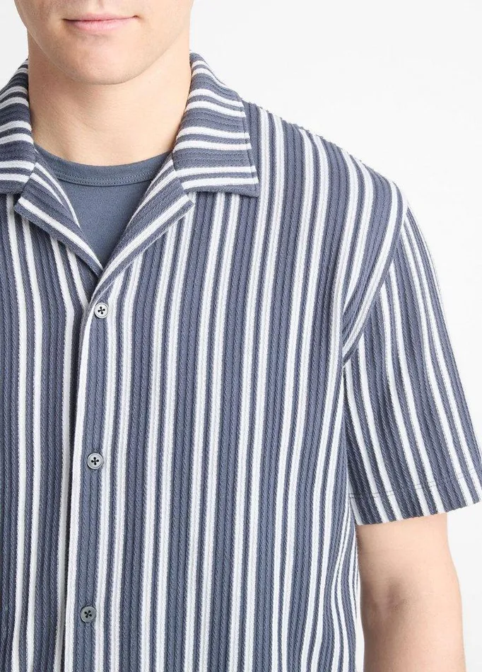 Shirts Men Vince JacquardStripe CottonBlend ButtonFront Shirt Venice Blueblue Cloud Shirts Men Vince JacquardStripe CottonBlend ButtonFront Shirt Venice Blueblue Cloud