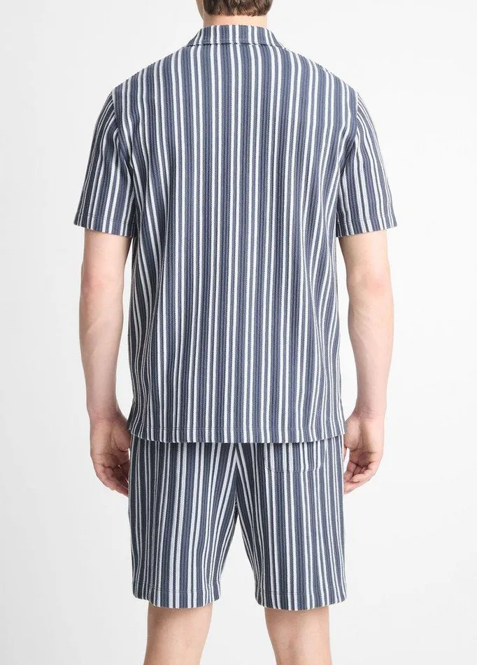 Shirts Men Vince JacquardStripe CottonBlend ButtonFront Shirt Venice Blueblue Cloud Shirts Men Vince JacquardStripe CottonBlend ButtonFront Shirt Venice Blueblue Cloud