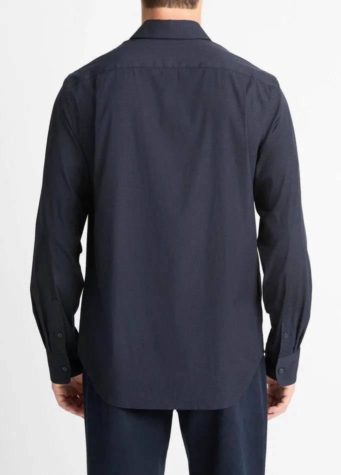 Shirts Men Vince StretchCotton Poplin Shirt Coastal Blue Shirts Men Vince StretchCotton Poplin Shirt Coastal Blue