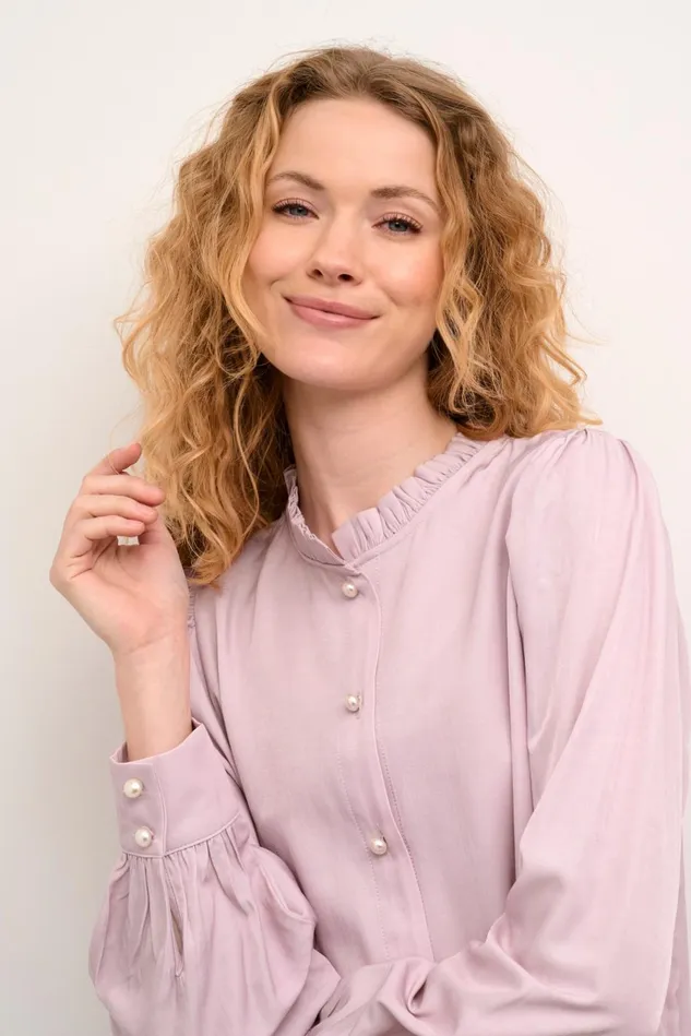 Shirts Women CULTURE CUbelva Shirt Pale Mauve Melange