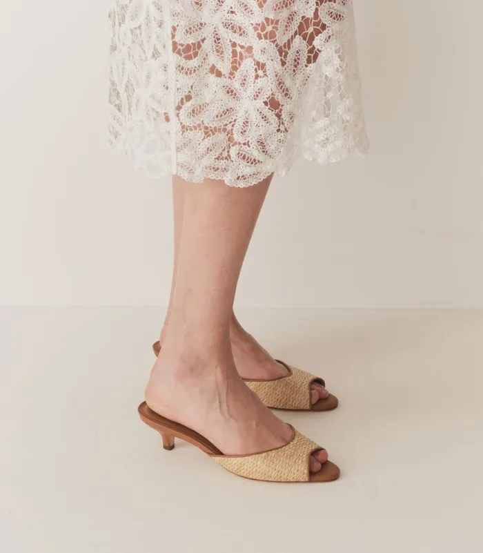 Shoes Women DEN Callie Mule Natural Raffia