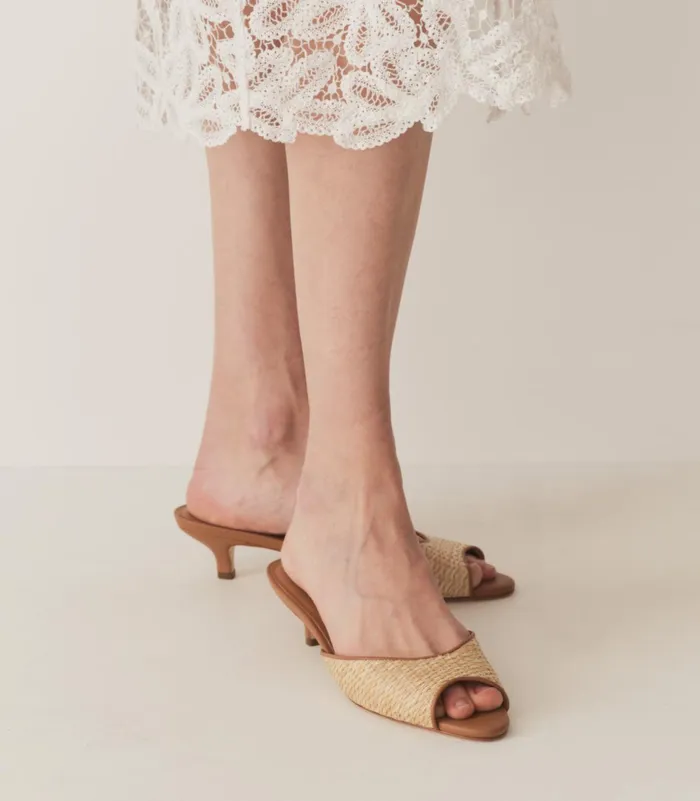 Shoes Women DEN Callie Mule Natural Raffia Shoes Women DEN Callie Mule Natural Raffia
