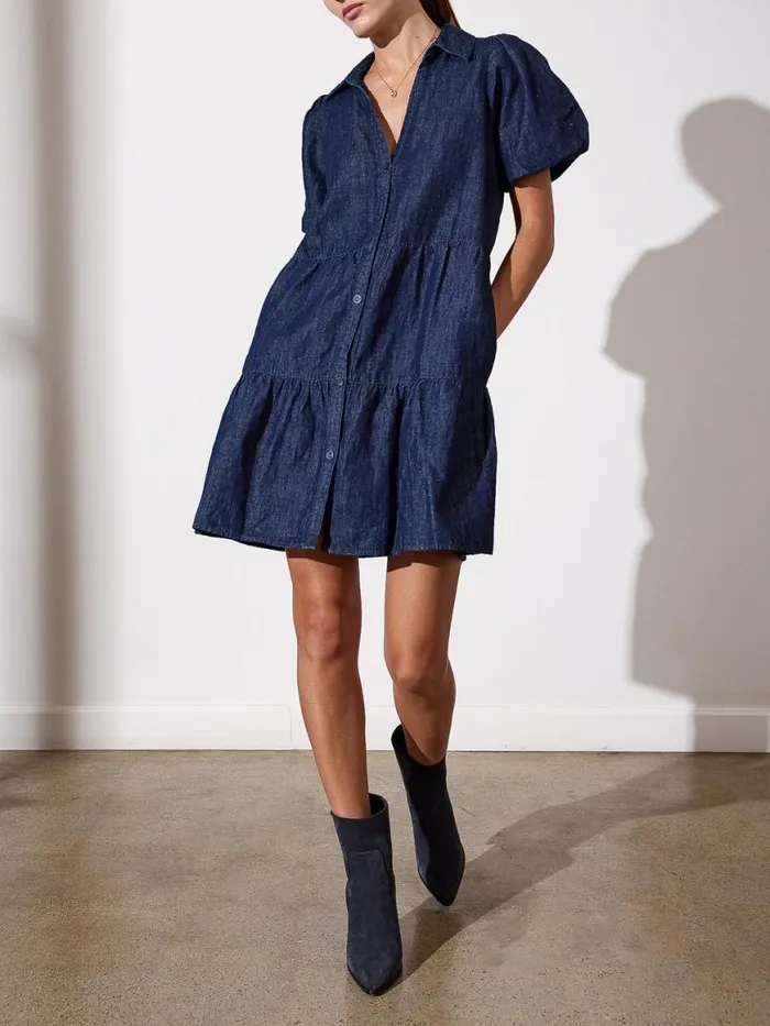 Shop Brochu Walker Dresses The Havana Mini Indigo Dress Indigo