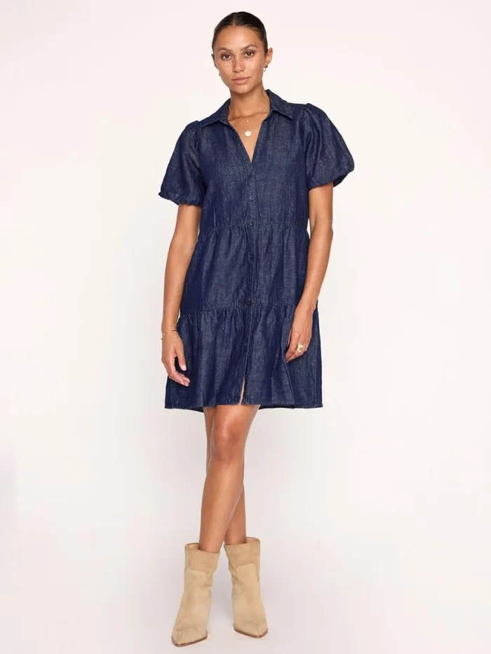 Shop Brochu Walker Dresses The Havana Mini Indigo Dress Indigo