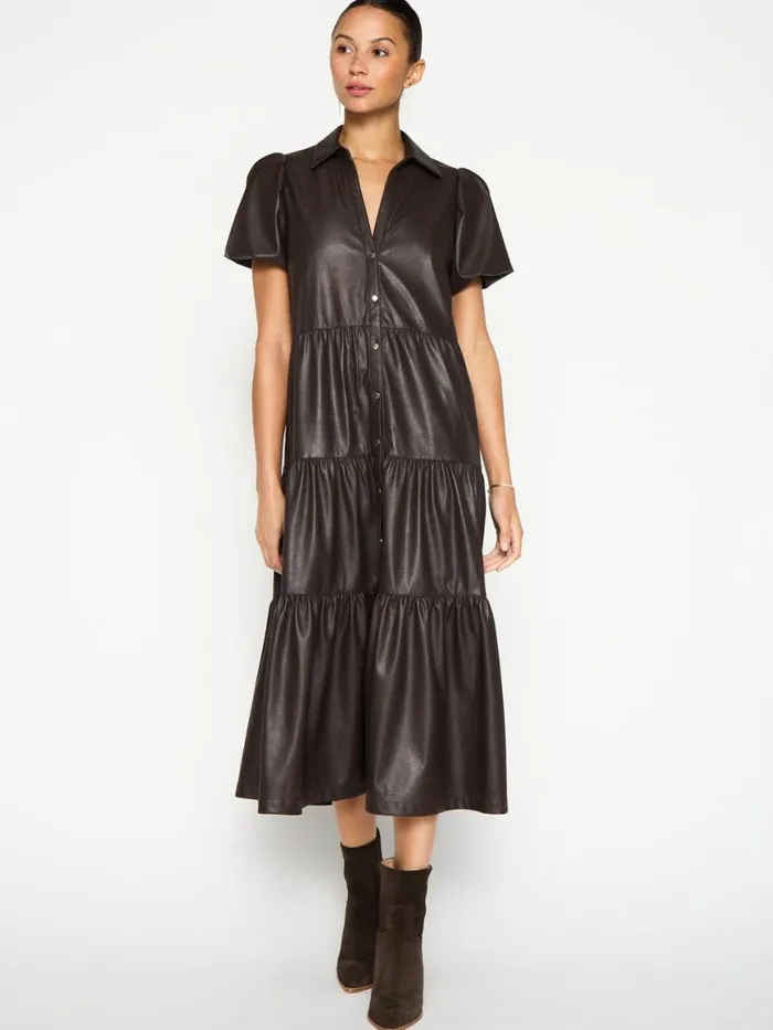 Shop Brochu Walker Dresses The Havana Vegan Leather Dress Timber