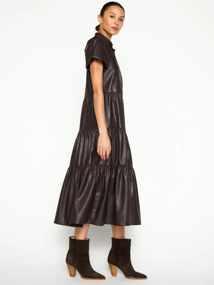 Shop Brochu Walker Dresses The Havana Vegan Leather Dress Timber