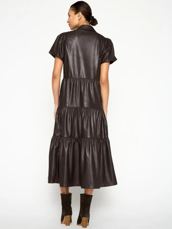 Shop Brochu Walker Dresses The Havana Vegan Leather Dress Timber