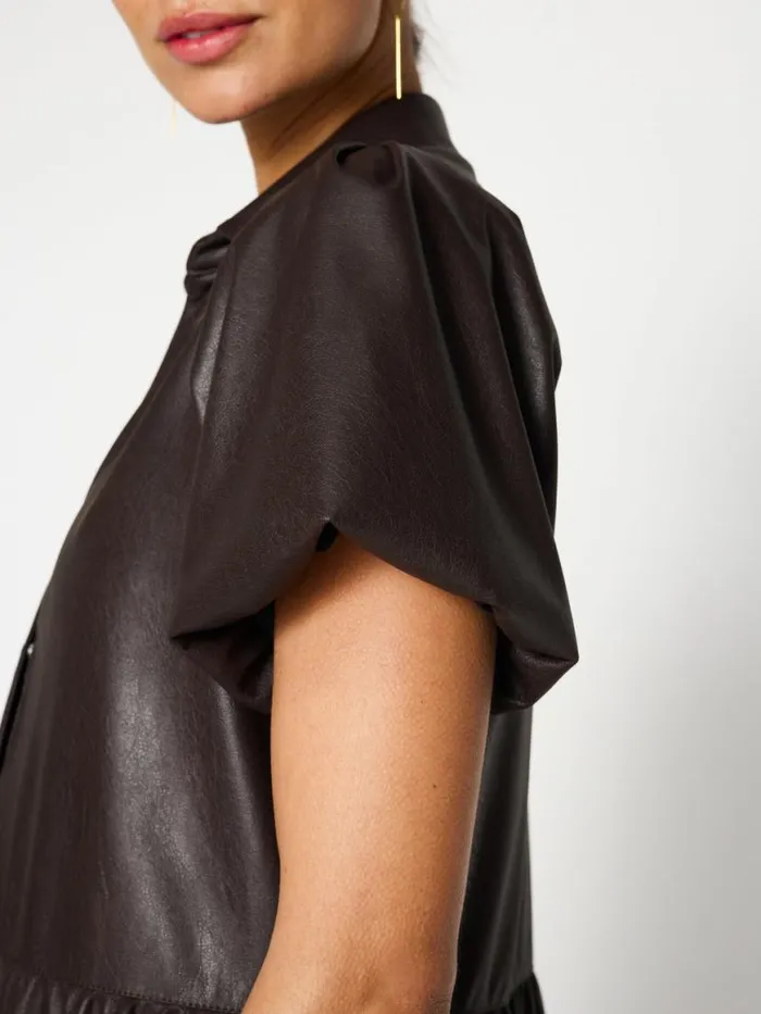 Shop Brochu Walker Dresses The Havana Vegan Leather Dress Timber
