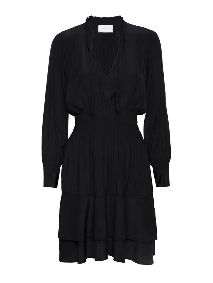 Shop Brochu Walker Dresses The Olivia Smocked Dress Black Onyx