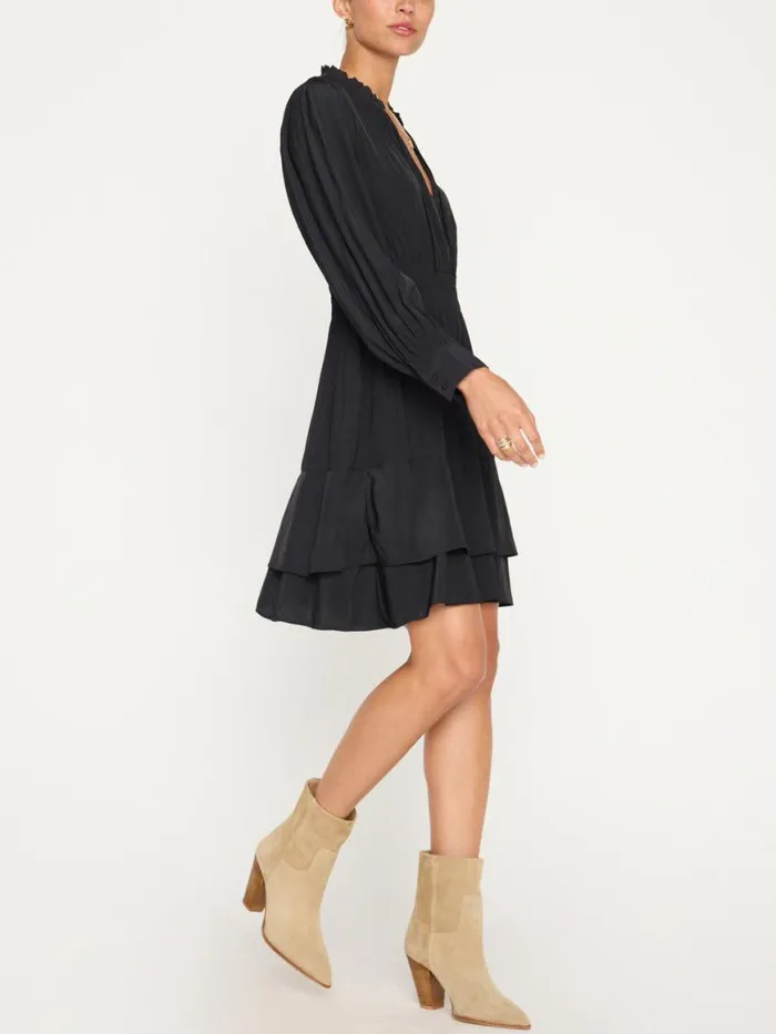 Shop Brochu Walker Dresses The Olivia Smocked Dress Black Onyx