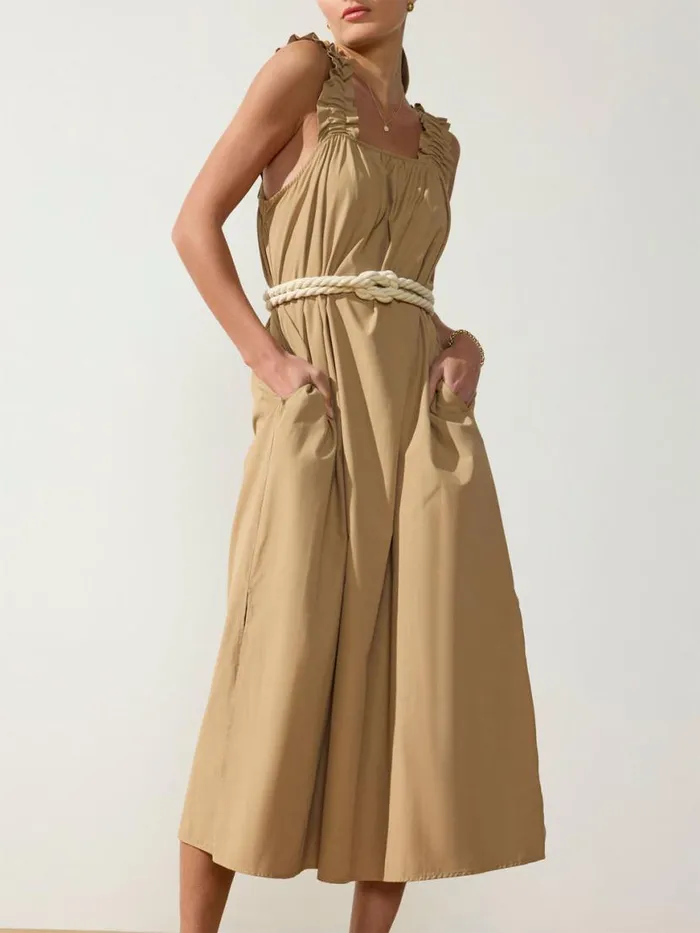 Shop Brochu Walker Dresses The Serena Belted Dress Sahara