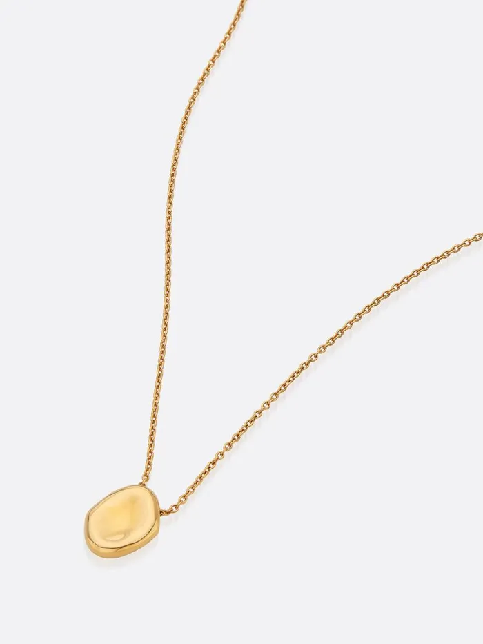 Shop Brochu Walker Fine Jewelry Golden Waves Molten Pendant Necklace Yellow Gold