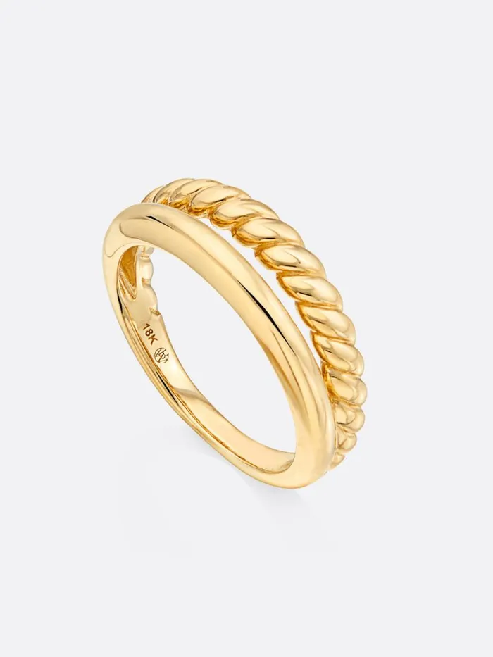 Shop Brochu Walker Fine Jewelry Icons Yellow Gold Duet Ring Yellow Gold
