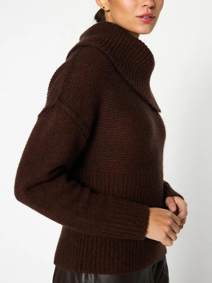 Shop Brochu Walker Sweaters The Elian Pullover Carob
