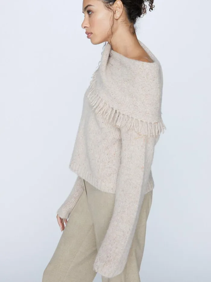 Shop Brochu Walker Sweaters The Lewes Fringe Off Shoulder Dulce Multi