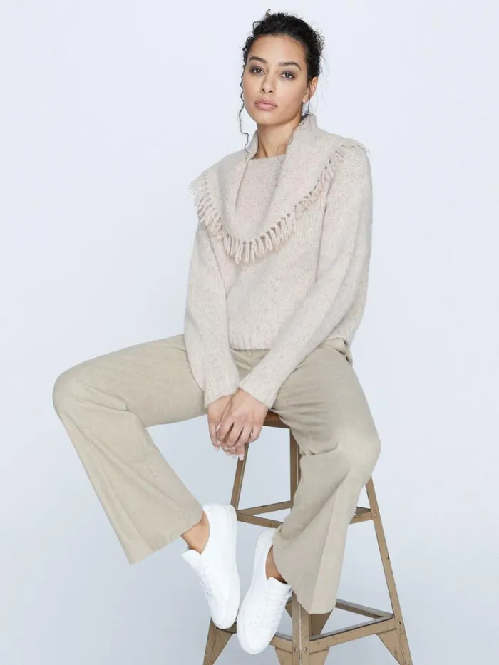 Shop Brochu Walker Sweaters The Lewes Fringe Off Shoulder Dulce Multi