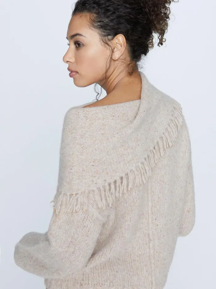 Shop Brochu Walker Sweaters The Lewes Fringe Off Shoulder Dulce Multi