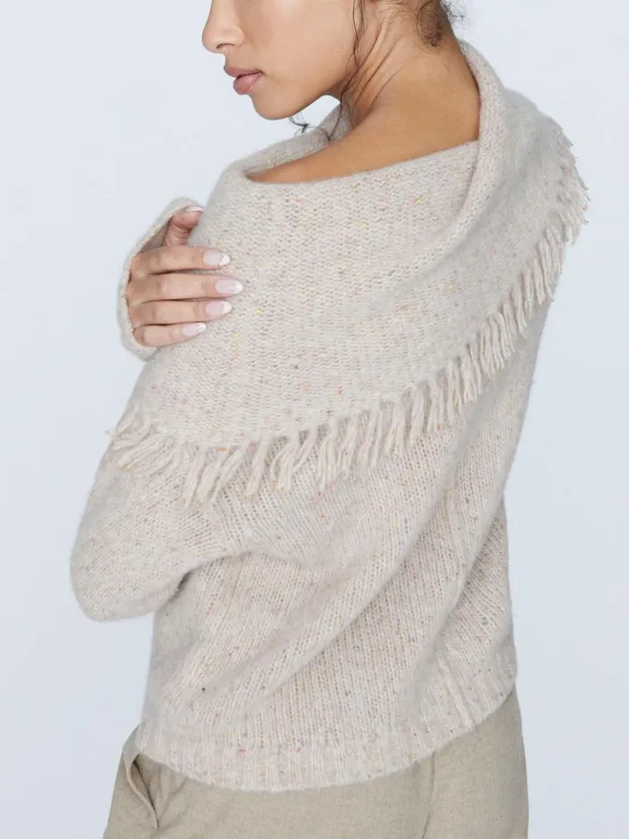 Shop Brochu Walker Sweaters The Lewes Fringe Off Shoulder Dulce Multi