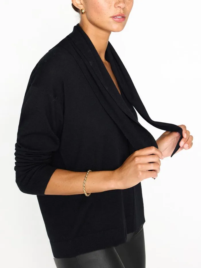 Shop Brochu Walker Sweaters The Oren Tie Pullover Black Onyx