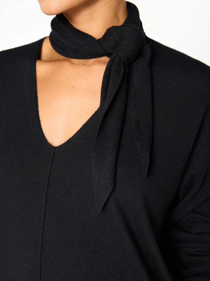 Shop Brochu Walker Sweaters The Oren Tie Pullover Black Onyx