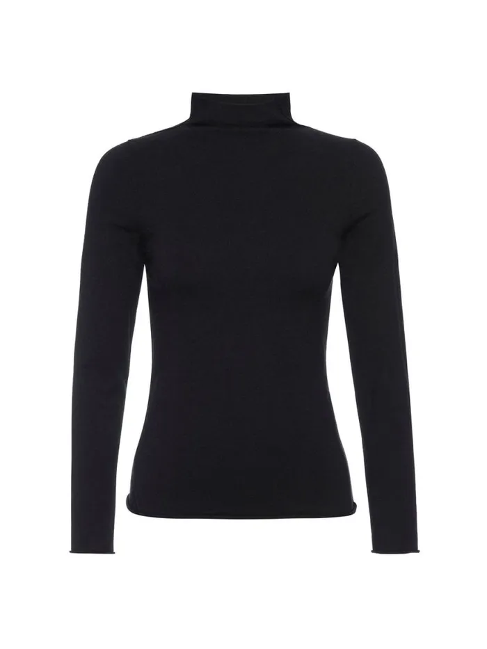 Shop Brochu Walker Tops The Anika Mock Neck Top Black Onyx