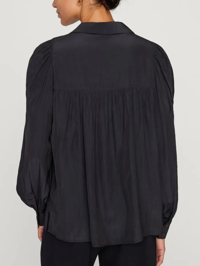 Shop Brochu Walker Tops The Anson Blouse Black Onyx