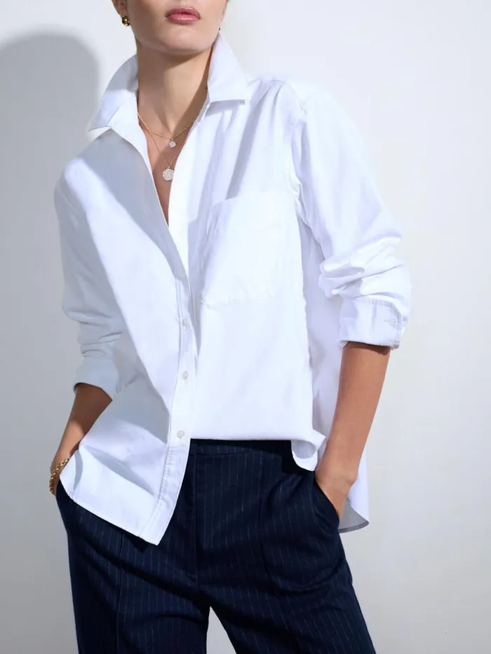 Shop Brochu Walker Tops The Everyday Shirt Salt White