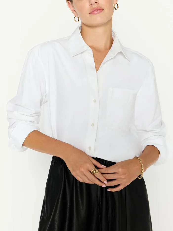 Shop Brochu Walker Tops The Everyday Shirt Salt White