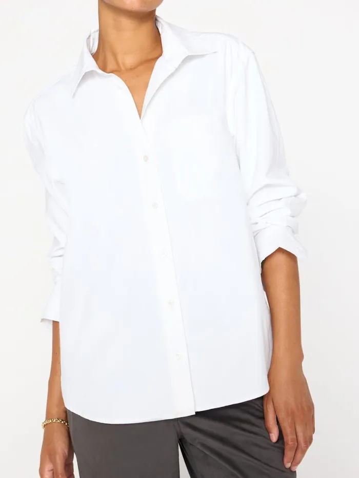 Shop Brochu Walker Tops The Everyday Shirt Salt White