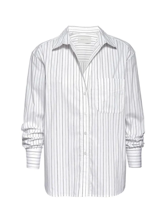 Shop Brochu Walker Tops The Everyday Shirt White Stripe