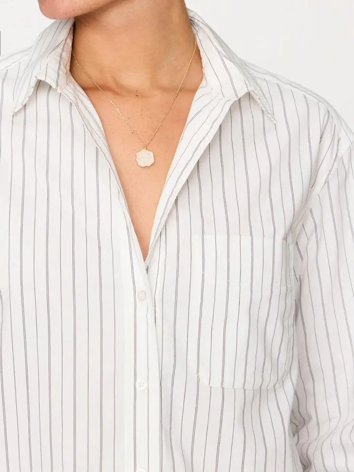Shop Brochu Walker Tops The Everyday Shirt White Stripe
